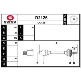 Comprar Árbol de transmisión de SNRA D2126 a bajo precio de 385,02 €