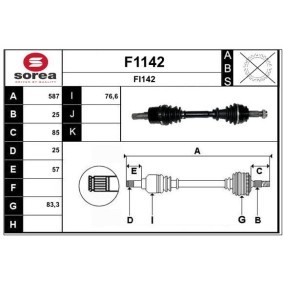 Comprar Árbol de transmisión de SNRA F1142 a bajo precio de 254,35 €