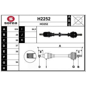 Acquista Semiasse da SNRA H2252 a buon mercato per soli 197,71 €