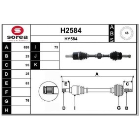 Comprar Árbol de transmisión de SNRA H2584 a bajo precio de 334,69 €