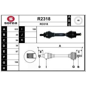 Comprar Árbol de transmisión de SNRA R2318 a bajo precio de 249,61 €