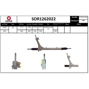 Achetez des Crémaillère de direction SNRA SOR1262022 à prix pour 671,81 €