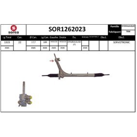 Achetez des Crémaillère de direction SNRA SOR1262023 à prix pour 524,36 €