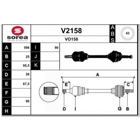 Acquista Semiasse da SNRA V2158 a buon mercato per soli 216,20 €