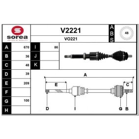Acquista Semiasse da SNRA V2221 a buon mercato per soli 234,54 €