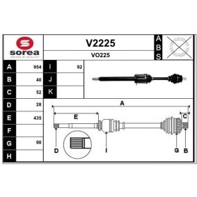 Acquista Semiasse da SNRA V2225 a buon mercato per soli 250,90 €