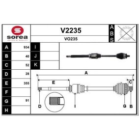 Acquista Semiasse da SNRA V2235 a buon mercato per soli 251,86 €