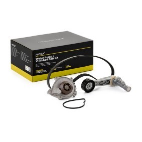 Achetez des Pompe à eau+Jeu de courroie trapézoïdale à nervures RIDEX 4172P0036 à prix pour 123,01 €