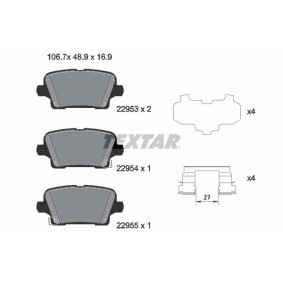 Acquista Kit pastiglie freni da TEXTAR 2295301 a buon mercato per soli 51,10 €