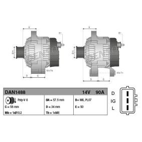 Lichtmaschine von DENSO für Monterey Mk2 (M98) günstig online kaufen
