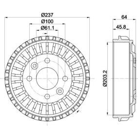 Achetez des Tambour de frein MINTEX MBD410 à prix pour 53,28 €