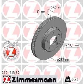 Bremsscheibe 250.1315.20 von ZIMMERMANN günstig für 58,25 € online kaufen