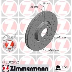 Achetez des Disque de frein ZIMMERMANN 440.3128.52 à prix pour 106,24 €