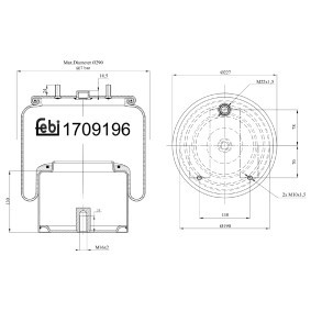 Comprar Fuelle, suspensión neumática de FEBI BILSTEIN 170919 a bajo precio de 112,71 €