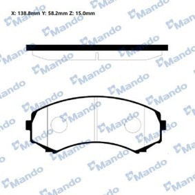 Achetez des Plaquettes de frein Mando RMPA09 à prix pour 44,47 €