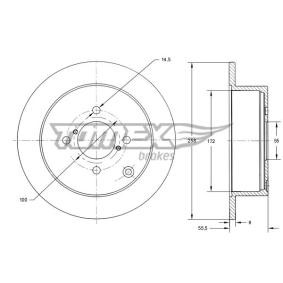 Bremsscheibe TX 71-08 für COROLLA Verso (ZDE12_, CDE12_) für 26,68 CHF