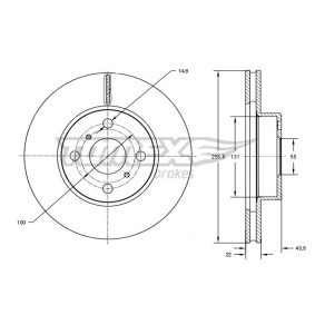 Bremsscheibe TX 71-32 für TOYOTA