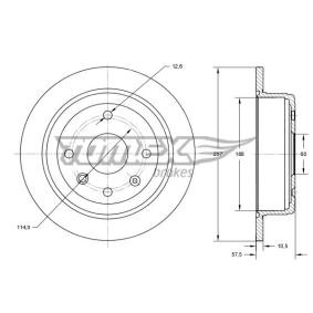 Bremsscheibe TX 71-36 für DAEWOO
