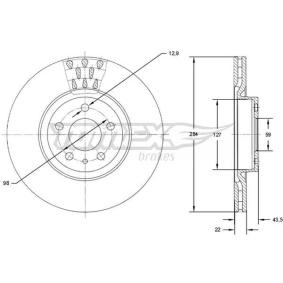 Acquista Disco freno da TOMEX brakes TX 71-39 a buon mercato per soli 54,14 €