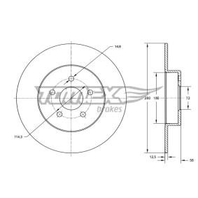 Acquista Disco freno da TOMEX brakes TX 71-46 a buon mercato per soli 39,66 €