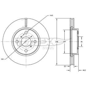 Bremsscheibe TX 71-70 für Yaris Verso (_P2_) für 39,33 CHF