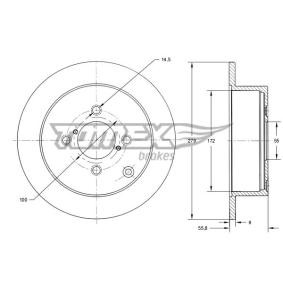Bremsscheibe TX 72-06 für COROLLA Verso (ZDE12_, CDE12_) für 24,78 CHF