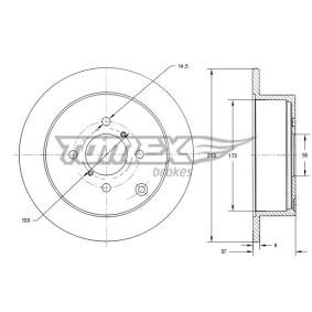Bremsscheibe TX 72-19 für COROLLA Verso (ZDE12_, CDE12_) für 24,33 CHF