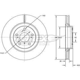 Bremsscheibe TX 72-64 für TOYOTA