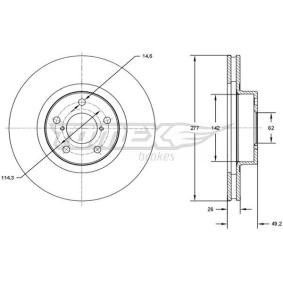 Bremsscheibe TX 72-83 für COROLLA Verso (ZDE12_, CDE12_) für 39,03 CHF