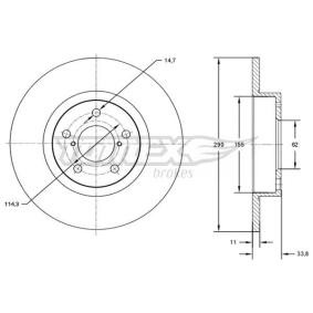 Bremsscheibe TX 72-86 für TOYOTA