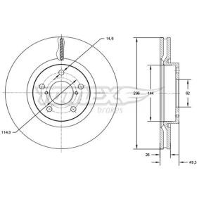 Bremsscheibe TX 72-94 für TOYOTA