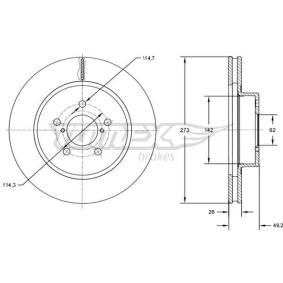 Bremsscheibe TX 73-12 für COROLLA Verso (ZDE12_, CDE12_) für 51,71 CHF