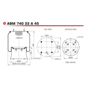 Federbalg, Luftfederung von NEOTEC ABM74033A45