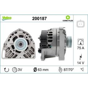 Lichtmaschine 200187 von VALEO günstig für 233,49 € online kaufen