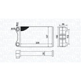 Compre Permutador de calor, aquecimento do habitáculo da MAGNETI MARELLI 350218424000 a um preço baixo por 34,45 €