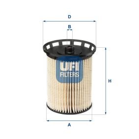 Compre Filtro de combustível da UFI 26.129.00 a um preço baixo por 42,71 €