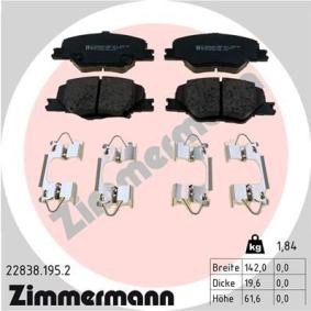 Acquista Kit pastiglie freni da ZIMMERMANN 22838.195.2 a buon mercato per soli 79,16 €