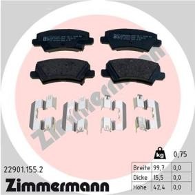 Köp Bromsbelägg av ZIMMERMANN 22901.155.2 till det låga priset 863,67 kr