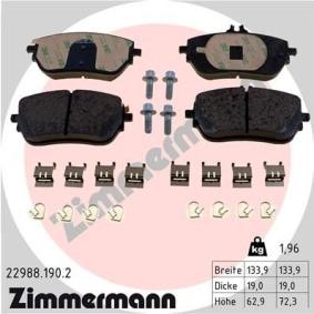 Bremsbeläge für MERCEDES-BENZ von ZIMMERMANN