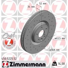 Bremsscheibe 450.5225.52 von ZIMMERMANN günstig für 161,32 € online kaufen