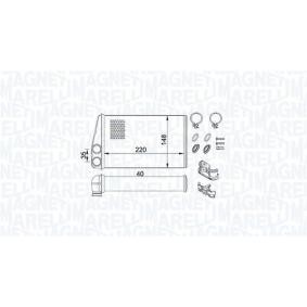 Compre Permutador de calor, aquecimento do habitáculo da MAGNETI MARELLI 350218438000 a um preço baixo por 50,60 €