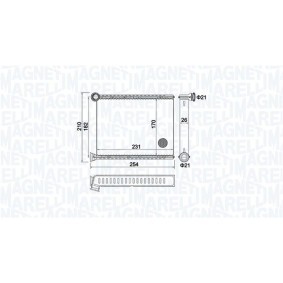 Comprar Radiador de calefacción de MAGNETI MARELLI 350218473000 a bajo precio de 46,19 €
