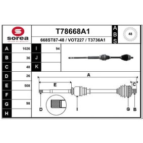 Acquista Semiasse da EAI T78668A1 a buon mercato per soli 132,38 €