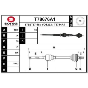 Acquista Semiasse da EAI T78676A1 a buon mercato per soli 233,02 €