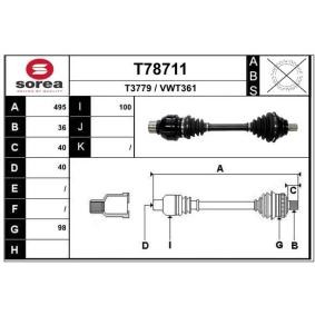 Köp Drivaxel av EAI T78711 till det låga priset 1584,80 kr