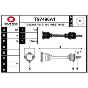 Compre Veio de transmissão de EAI online para Pajero III SUV Cabrio (V6_W, V7_W) a preços moderados