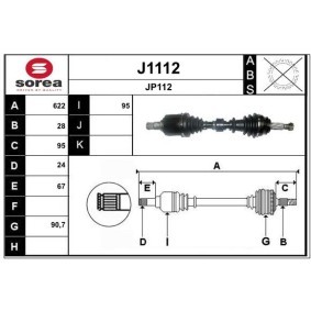 Comprar Árbol de transmisión de SNRA J1112 a bajo precio de 246,56 €