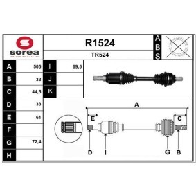 Comprar Árbol de transmisión de SNRA R1524 a bajo precio de 246,56 €