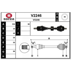 Acquista Semiasse da SNRA V2246 a buon mercato per soli 258,37 €