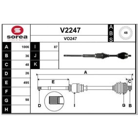 Acquista Semiasse da SNRA V2247 a buon mercato per soli 258,37 €